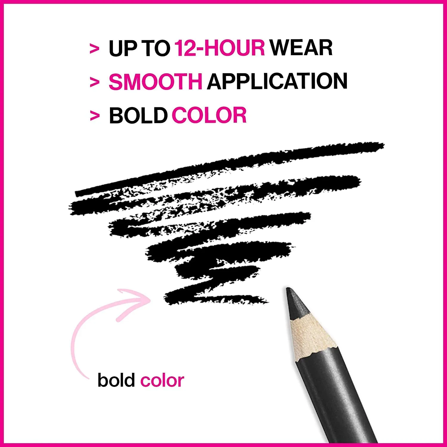 Color Icon Kohl Eyeliner Pencil - Rich Hyper-Pigmented Color, Smooth Creamy Application, Long-Wearing Matte Finish Versatility, Cruelty-Free & Vegan - Baby'S Got Black