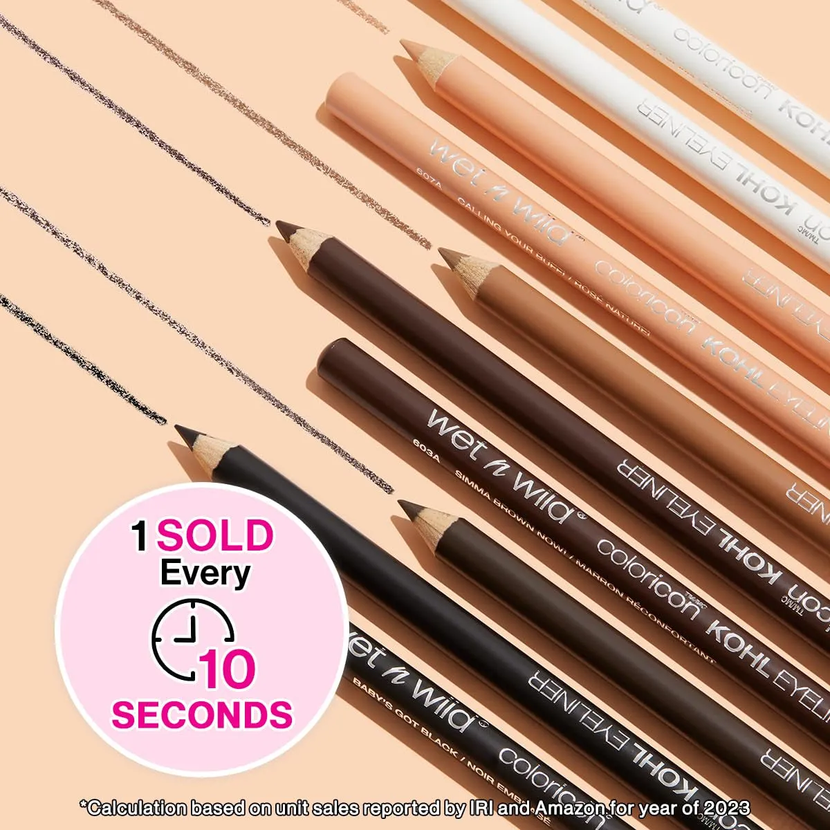 Color Icon Kohl Eyeliner Pencil - Rich Hyper-Pigmented Color, Smooth Creamy Application, Long-Wearing Matte Finish Versatility, Cruelty-Free & Vegan - Baby'S Got Black