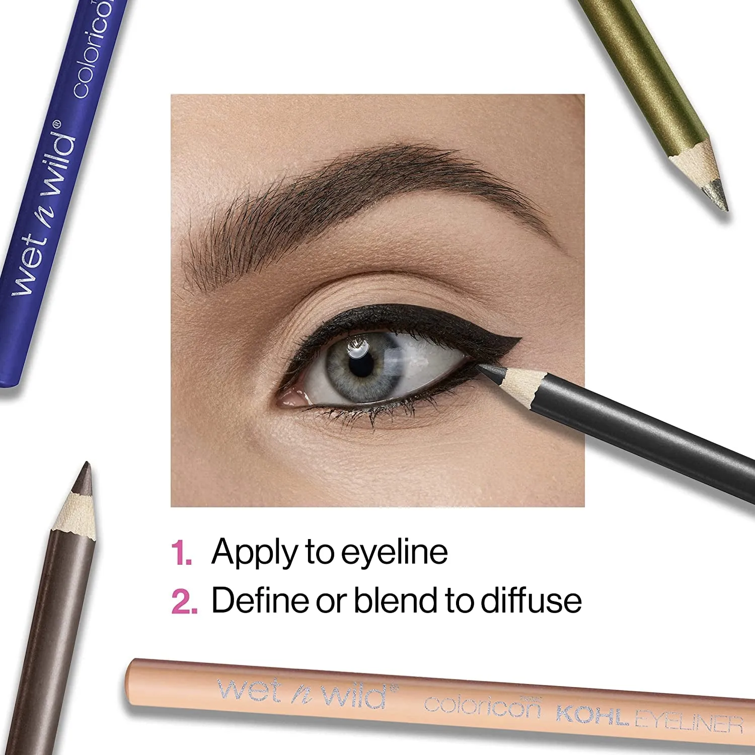 Color Icon Kohl Eyeliner Pencil - Rich Hyper-Pigmented Color, Smooth Creamy Application, Long-Wearing Matte Finish Versatility, Cruelty-Free & Vegan - Baby'S Got Black