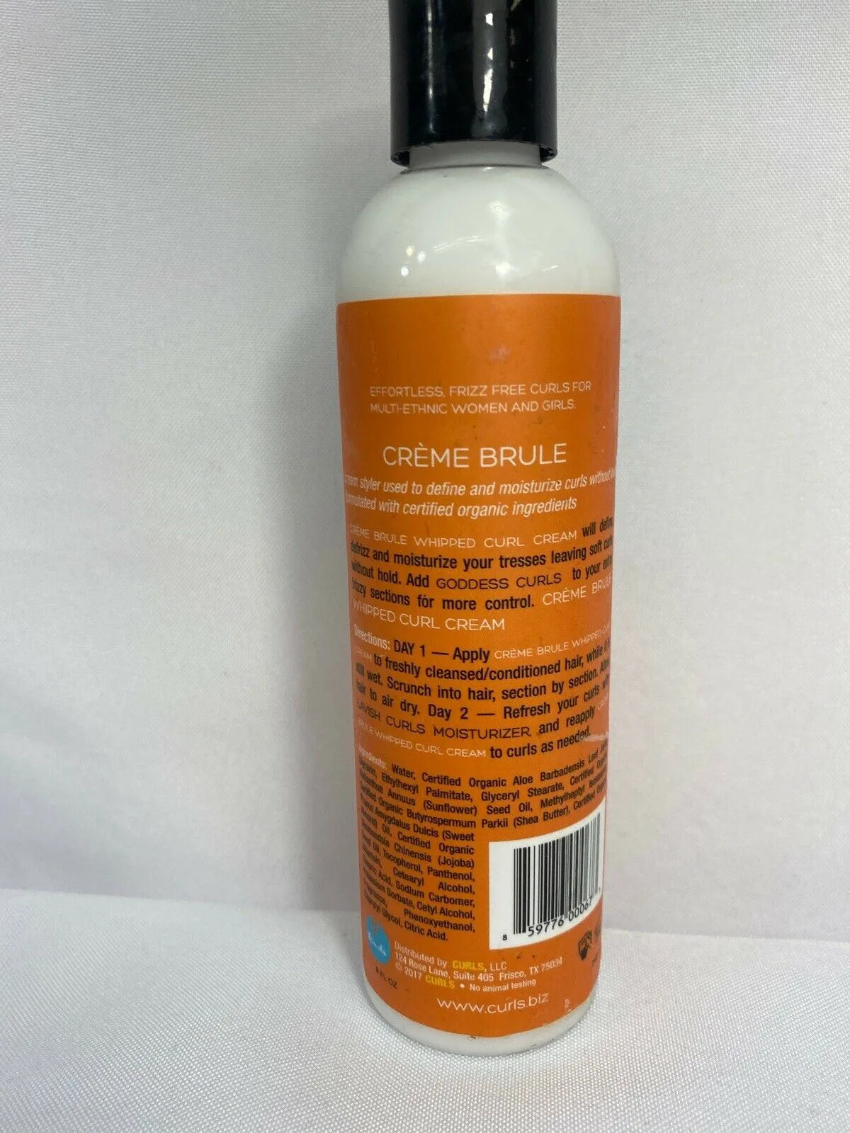 Curls Creme Brulee  Whipped Curl Style  8oz Curl Defining Moisturizing Hair