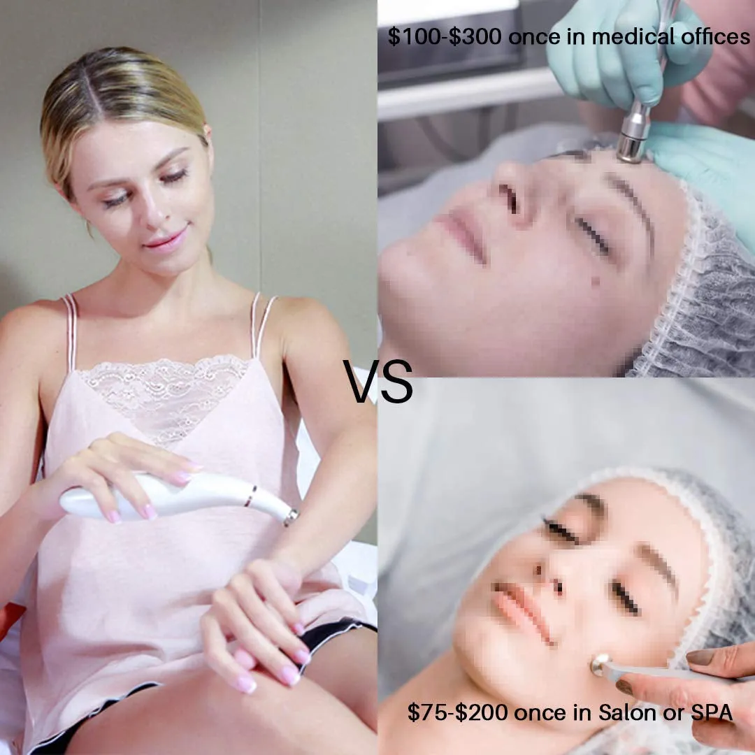 Diamond Microdermabrasion Machine Home Handheld Microderm Rechargeable Device 4 Modes Blackhead Remover Vacuum Suction Tool Skin Care Home Use Salon Result Kit Valentine'S Day Gift for Women