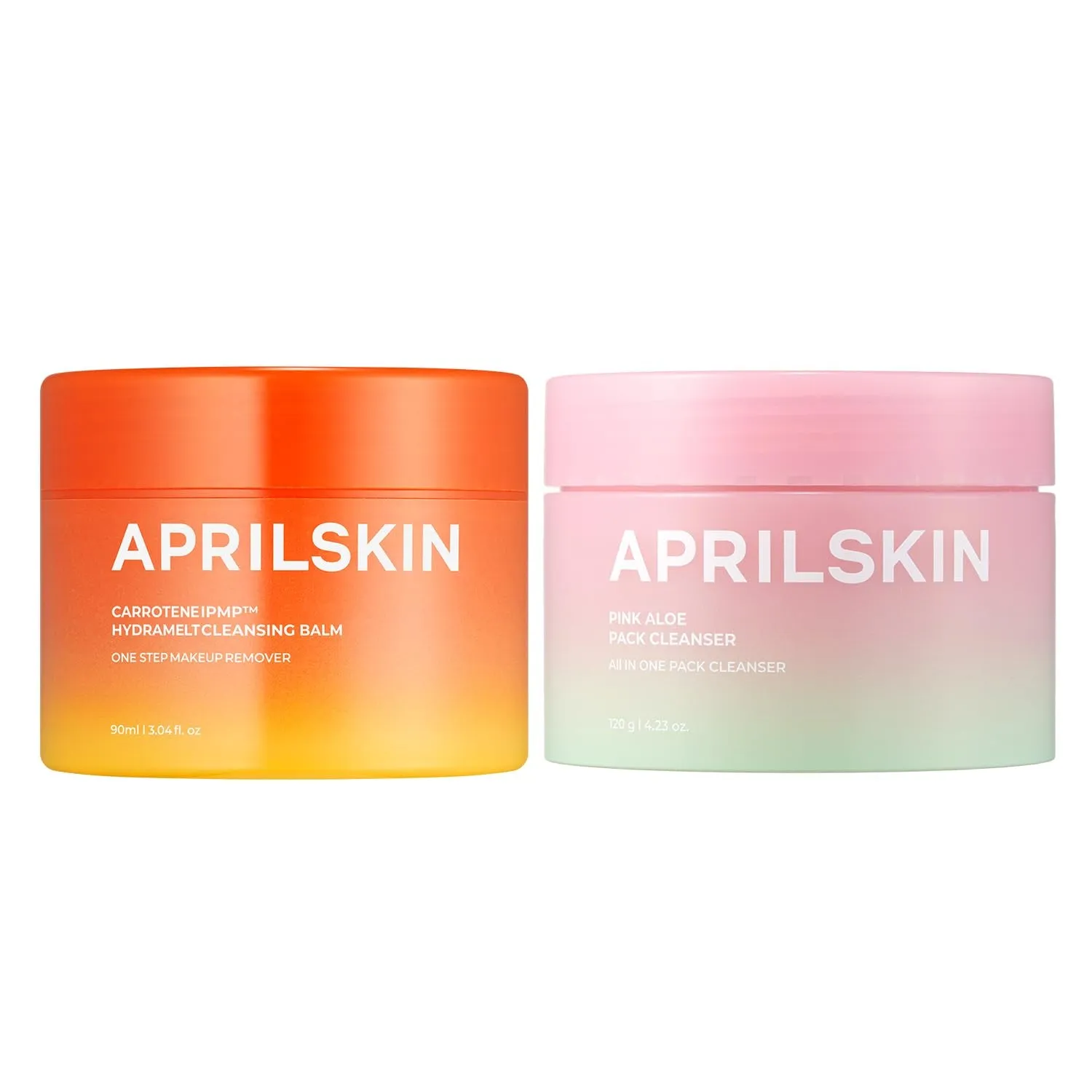 Double Cleanse Duo – Carrotene IPMP™ Hydromelt Cleansing Balm & Pink Aloe Facial Polish Cleanser, Hydrating and Gentle Care for Fresh, Radiant Skin