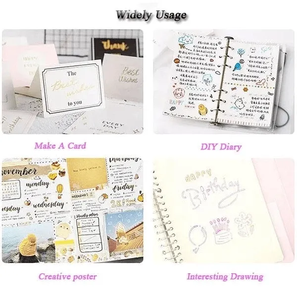 Double Line Outline Pen，For Gift Card Writing & Drawing