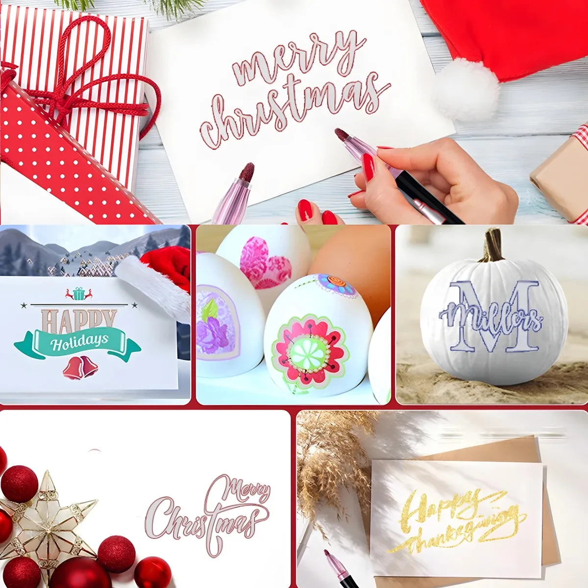 Double Line Outline Pens Set - Self-Outline Metallic Markers, Glitter Pens