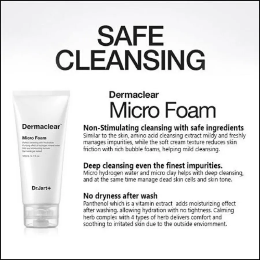 DR. JART  Dermaclear Micro pH Foam, 120ml/ 4.05 fl.oz