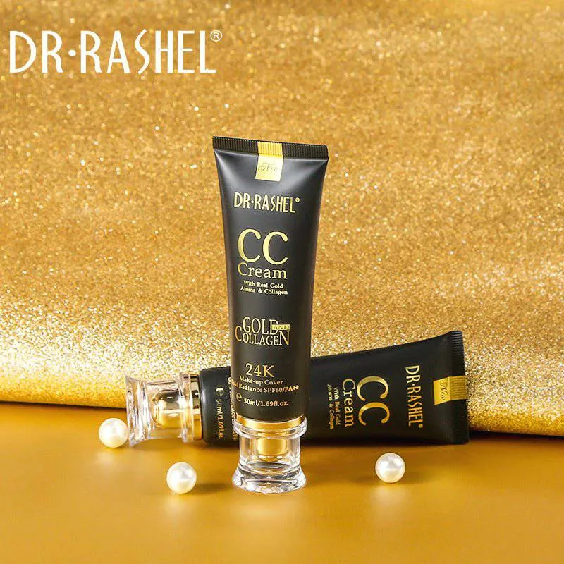Dr.Rashel 24K CC Cream Gold & Collagen Make Up Cover Gold Radiance SPF60/PA   - 50ml