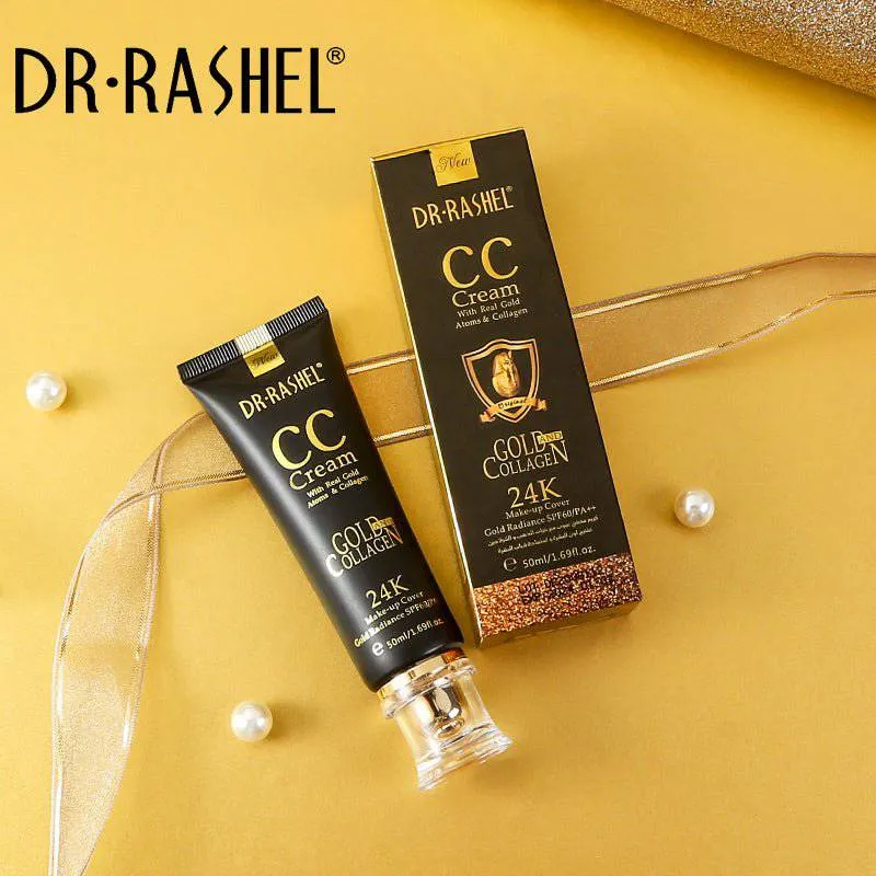 Dr.Rashel 24K CC Cream Gold & Collagen Make Up Cover Gold Radiance SPF60/PA   - 50ml
