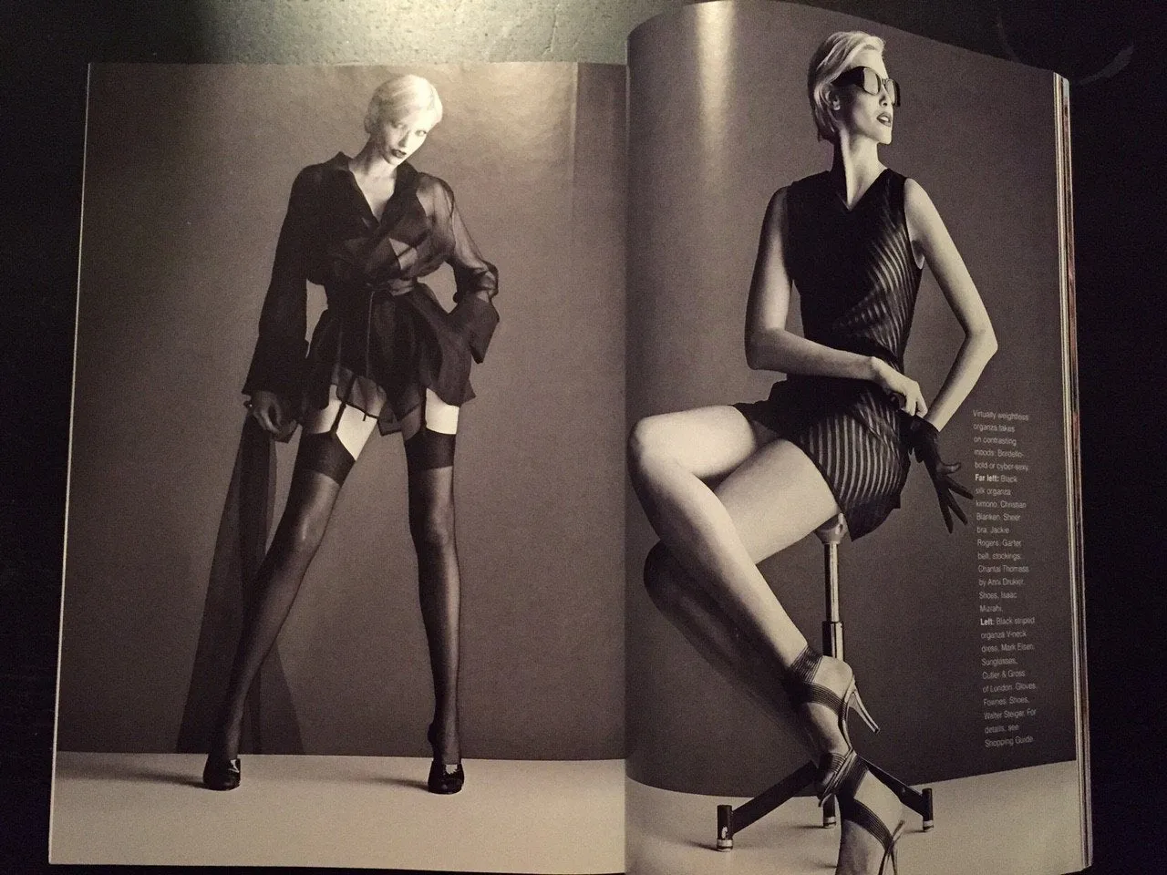 ELLE US Magazine March 1995 NADJA AUERMANN Tatjana Patitz INES DE LA FRESSANGE Jeanloup Sieff