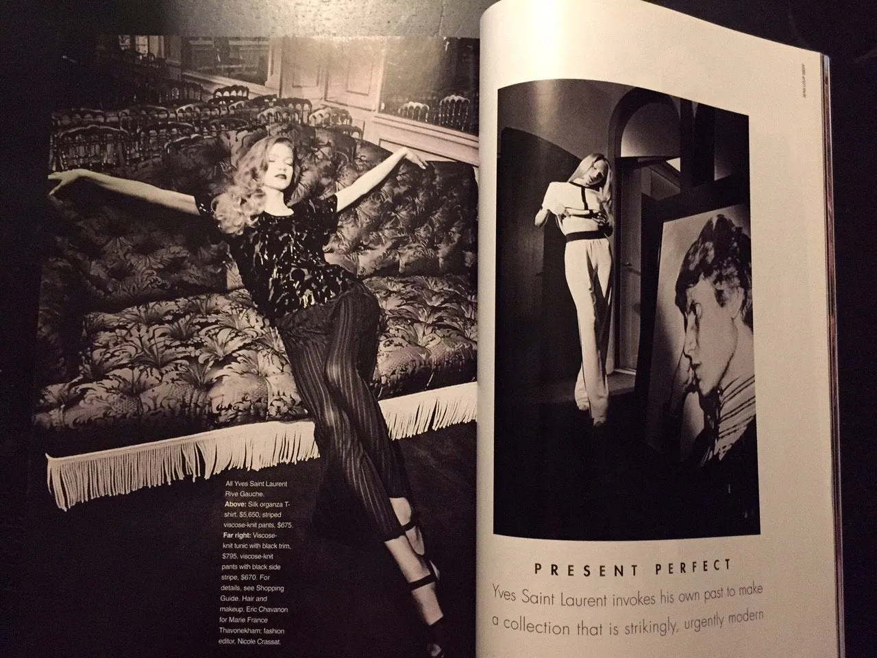 ELLE US Magazine March 1995 NADJA AUERMANN Tatjana Patitz INES DE LA FRESSANGE Jeanloup Sieff