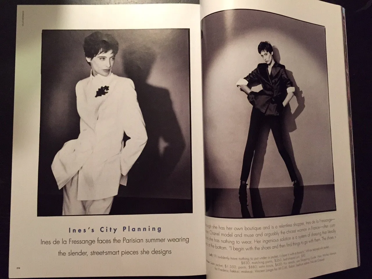 ELLE US Magazine March 1995 NADJA AUERMANN Tatjana Patitz INES DE LA FRESSANGE Jeanloup Sieff