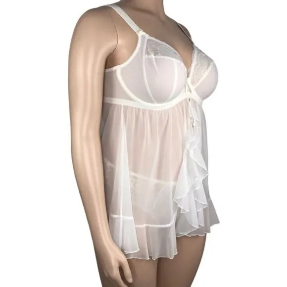 Elomi Maria Underwire Babydoll Chemise Lingerie UK 38G US 38I EL8501