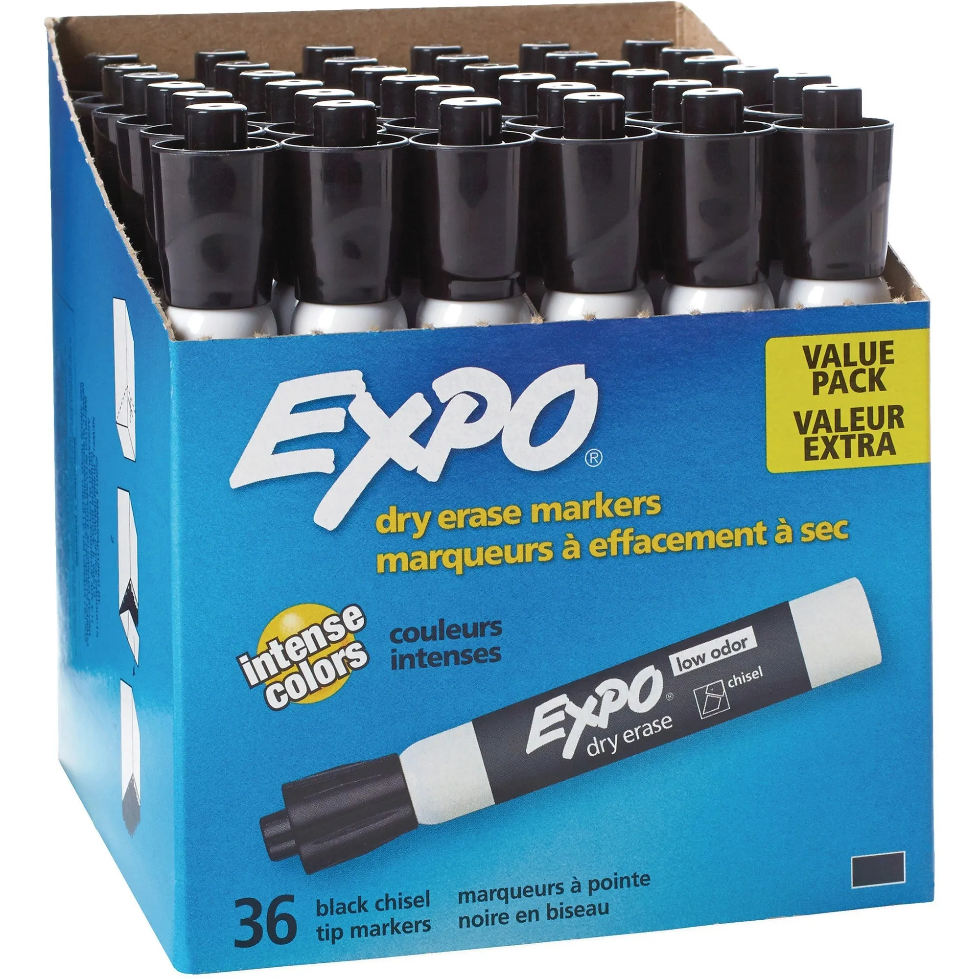 Expo Low-Odor Dry Erase Chisel Tip Markers