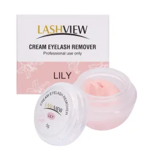Eyelash Extension Remover Cream, Special LILY Flavor Cream, Lash Extension Remover Cream Professional Eyelash Extensions Remover for Salon,5G