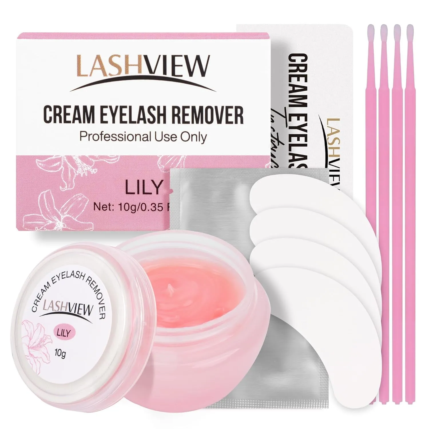 Eyelash Extension Remover Cream, Special LILY Flavor Cream, Lash Extension Remover Cream Professional Eyelash Extensions Remover for Salon,5G