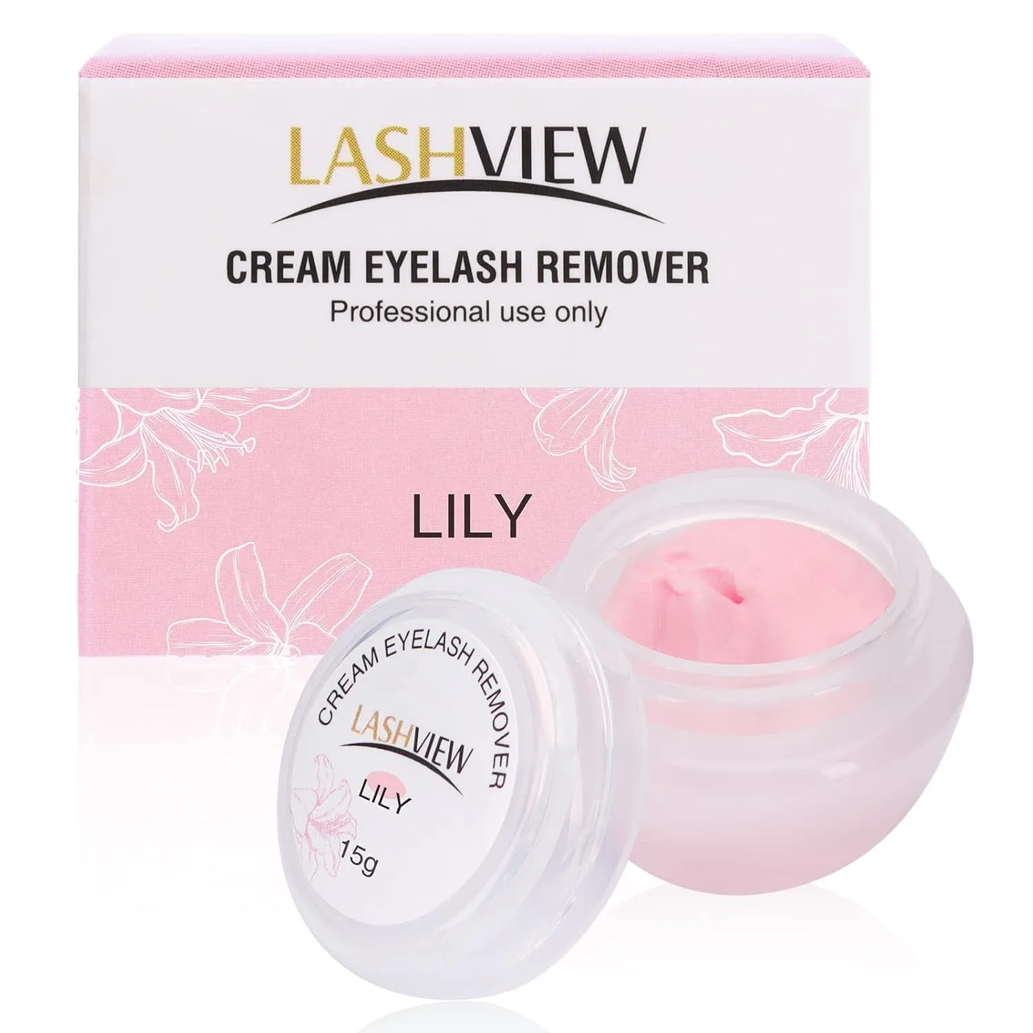 Eyelash Extension Remover Cream, Special LILY Flavor Cream, Lash Extension Remover Cream Professional Eyelash Extensions Remover for Salon,5G