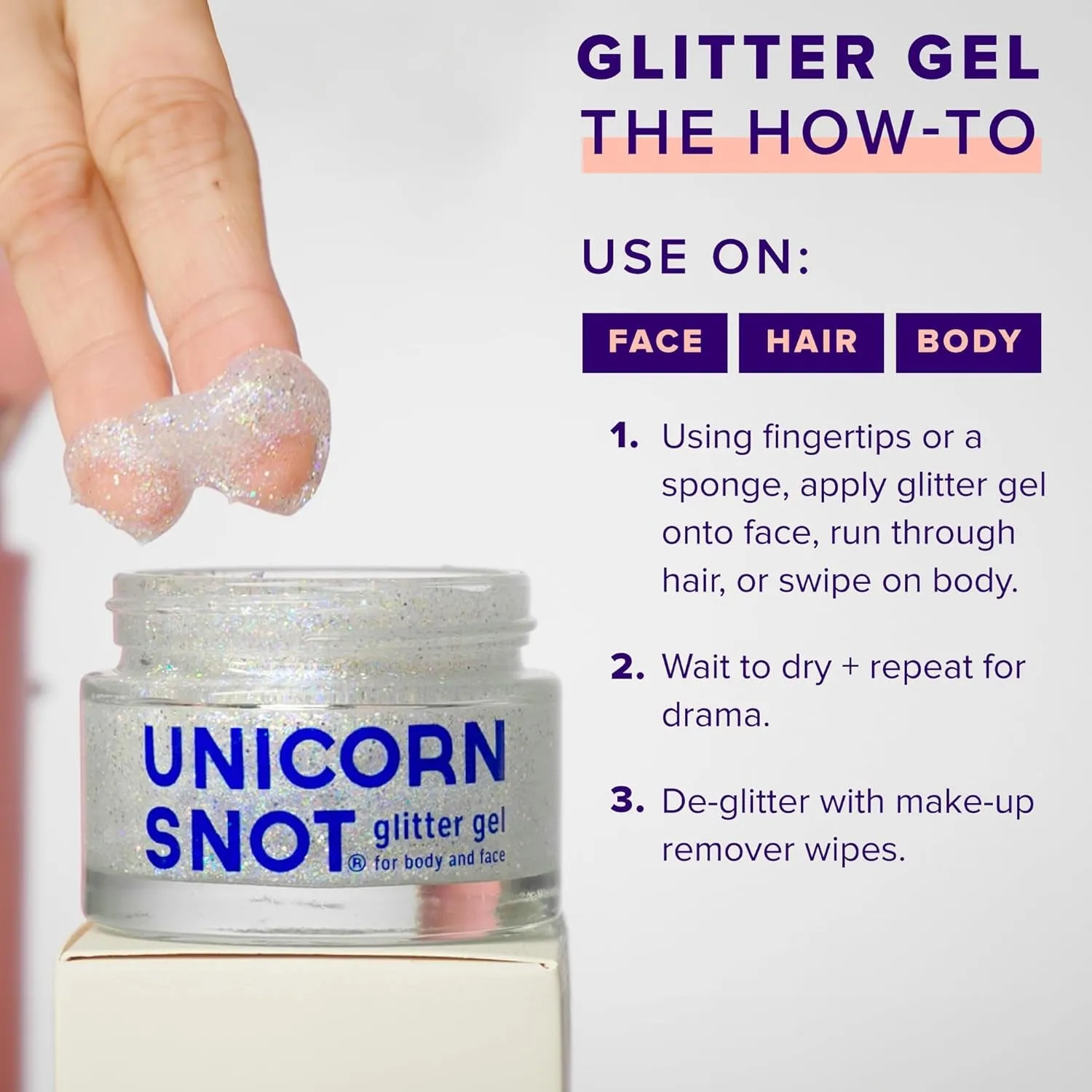 Face & Body Glitter - Cosmetic-Grade Holographic Glitter Gel - Makeup for Festivals, Raves, Anime Cosplay - Safe for Face, Easy Application & Removal, 1.7Oz Silver (Disco)