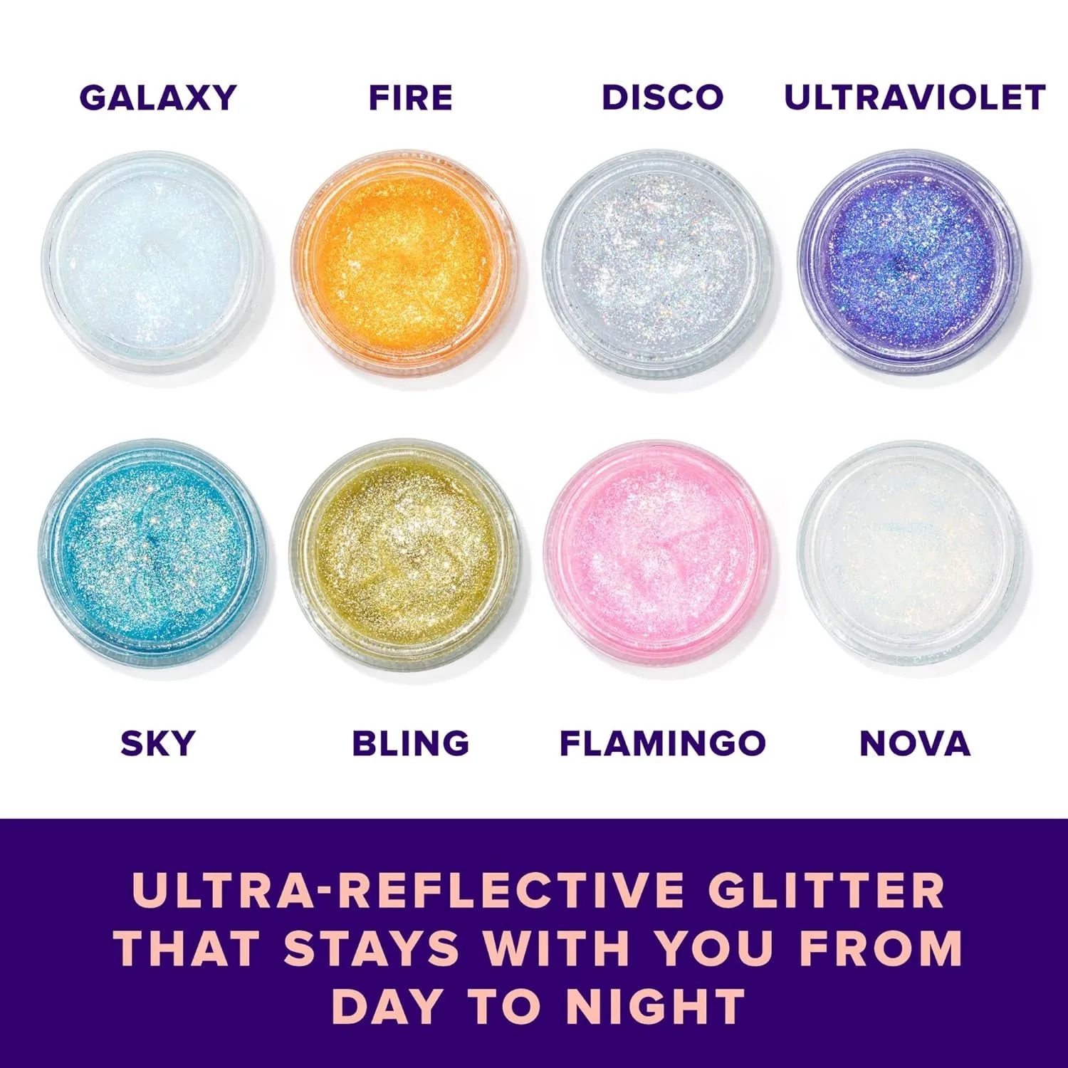 Face & Body Glitter - Cosmetic-Grade Holographic Glitter Gel - Makeup for Festivals, Raves, Anime Cosplay - Safe for Face, Easy Application & Removal, 1.7Oz Silver (Disco)