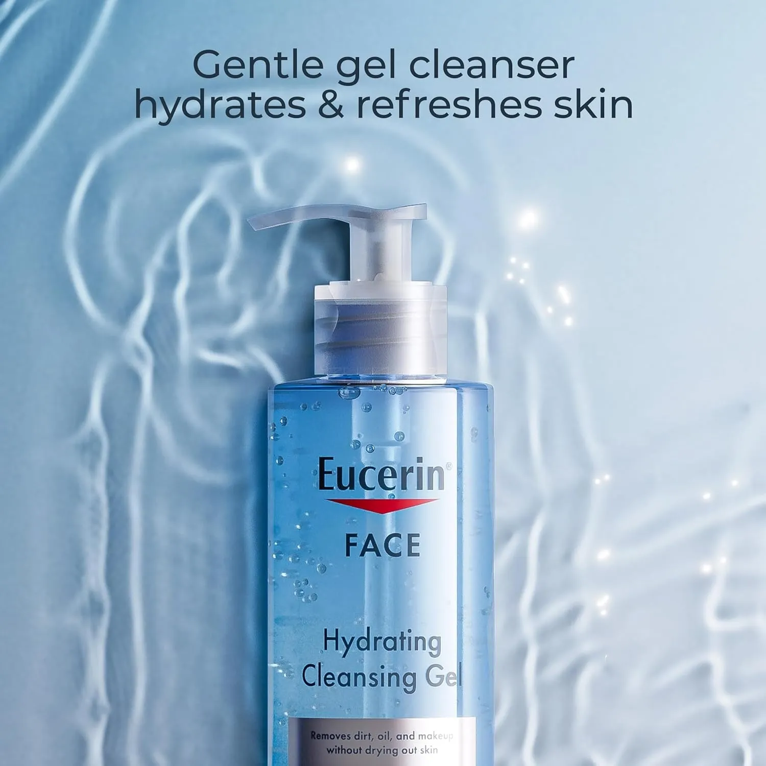 Face Gentle Cleansing Hydrating Cleansing Gel, Daily Face Wash and Makeup Remover with Hyaluronic Acid, 13.5 Fl Oz Bottle