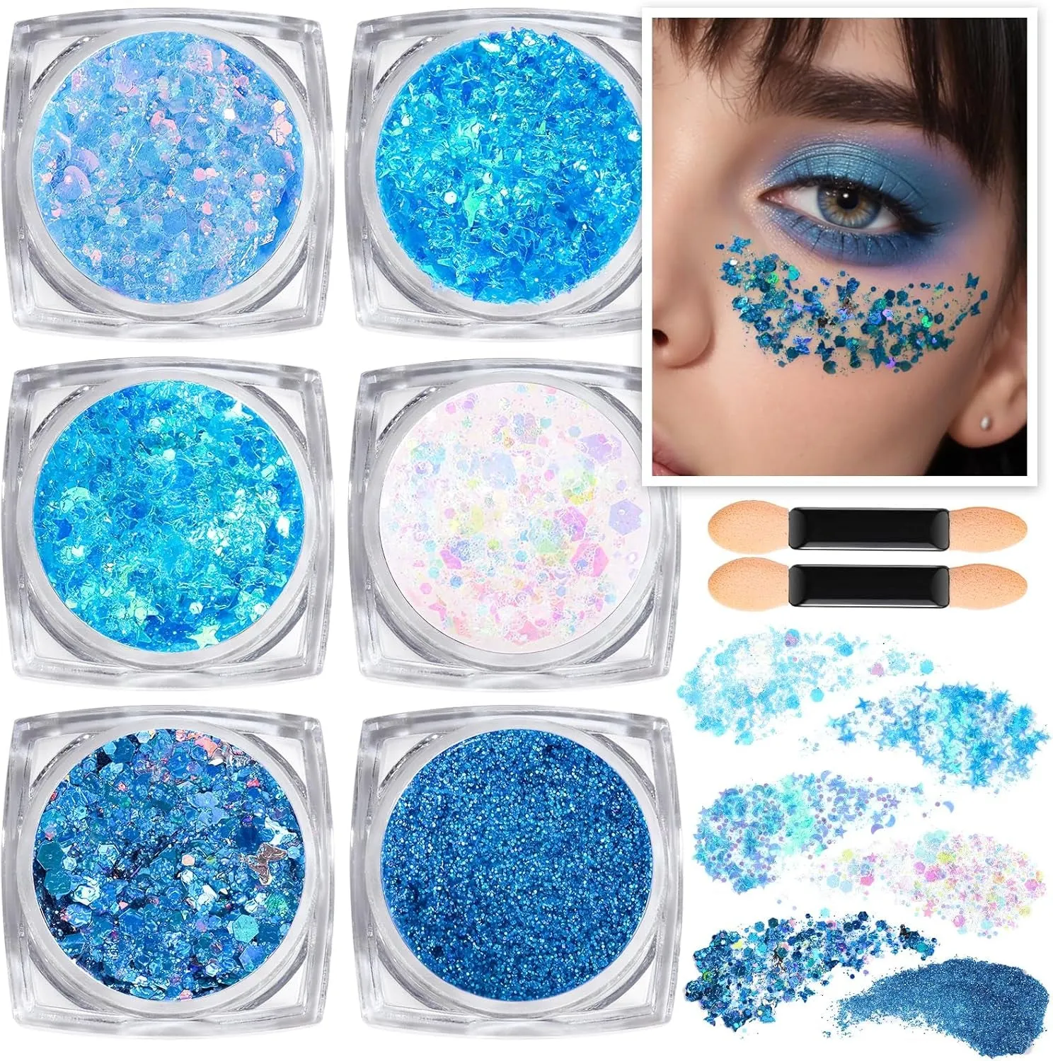 Face Glitter, Pink Body Glitter Gel, Holographic Glitter for Face and Body, Hair, Gel Glitter Makeup for Festival Party Cheer Glitter