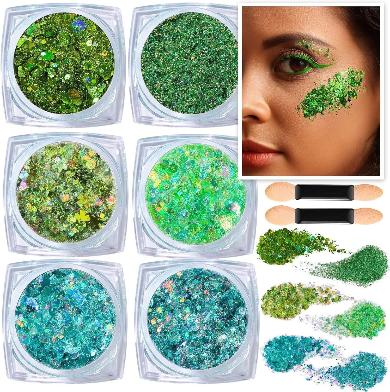 Face Glitter, Pink Body Glitter Gel, Holographic Glitter for Face and Body, Hair, Gel Glitter Makeup for Festival Party Cheer Glitter