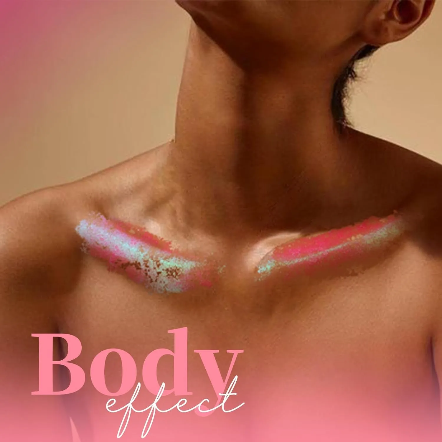 Face Glitter, Pink Body Glitter Gel, Holographic Glitter for Face and Body, Hair, Gel Glitter Makeup for Festival Party Cheer Glitter