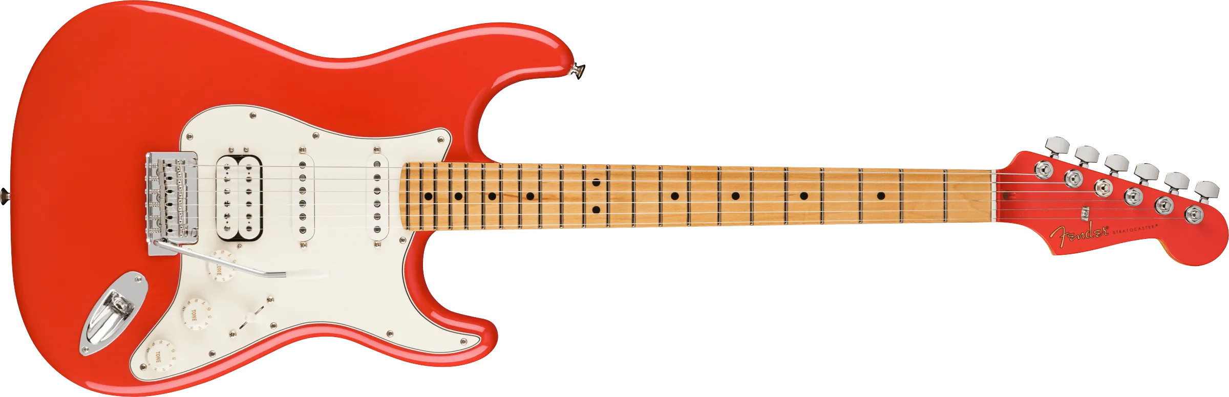 Fender Limited Edition Player Stratocaster® HSS, Maple Fingerboard, Fiesta Red with Matching Headstock