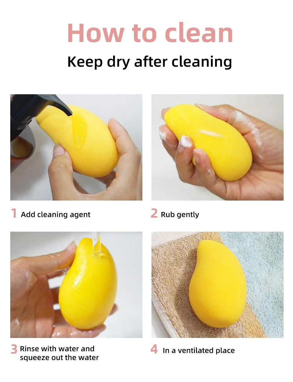 Fofosbeauty 3pack Mango Makeup Sponges