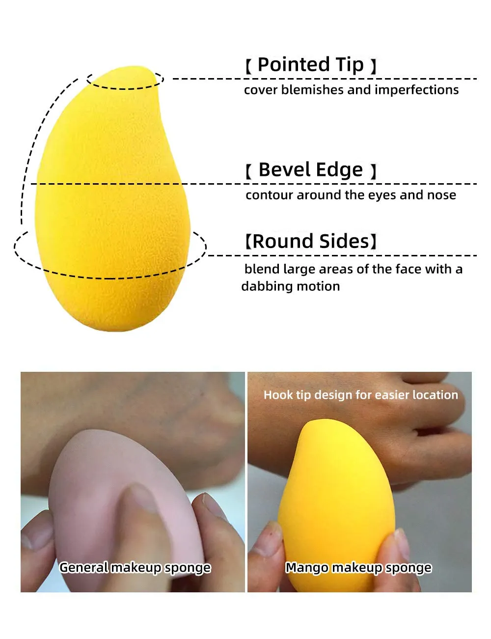 Fofosbeauty 3pack Mango Makeup Sponges
