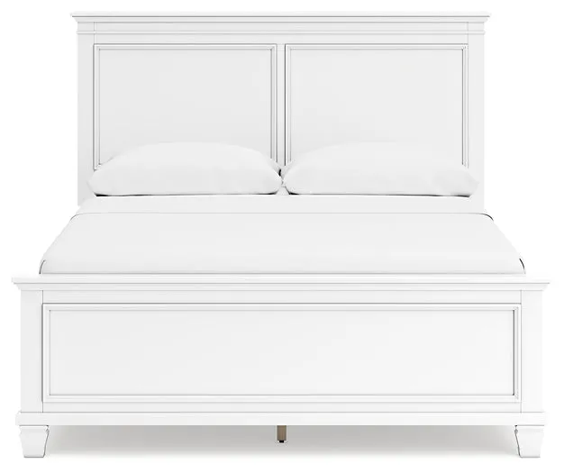 Fortman Queen Panel Bed with Mirrored Dresser, Chest and 2 Nightstands