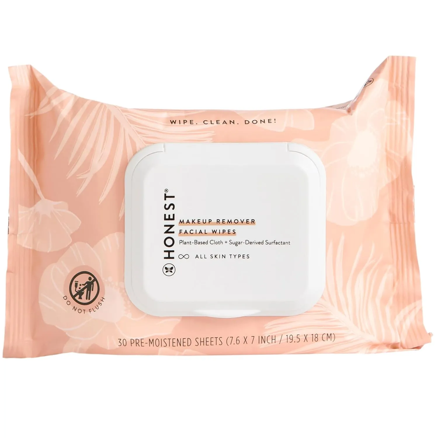 Fragrance Free Cleansing Makeup Remover Facial Wipes | Plant Based, Hypoallergenic, Gentle for Sensitive Skin | 90 Count