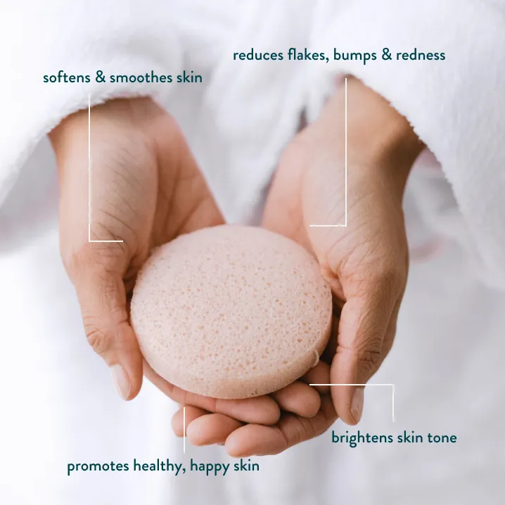 FRENCH PINK CLAY KONJAC SPONGE - PACK OF 3