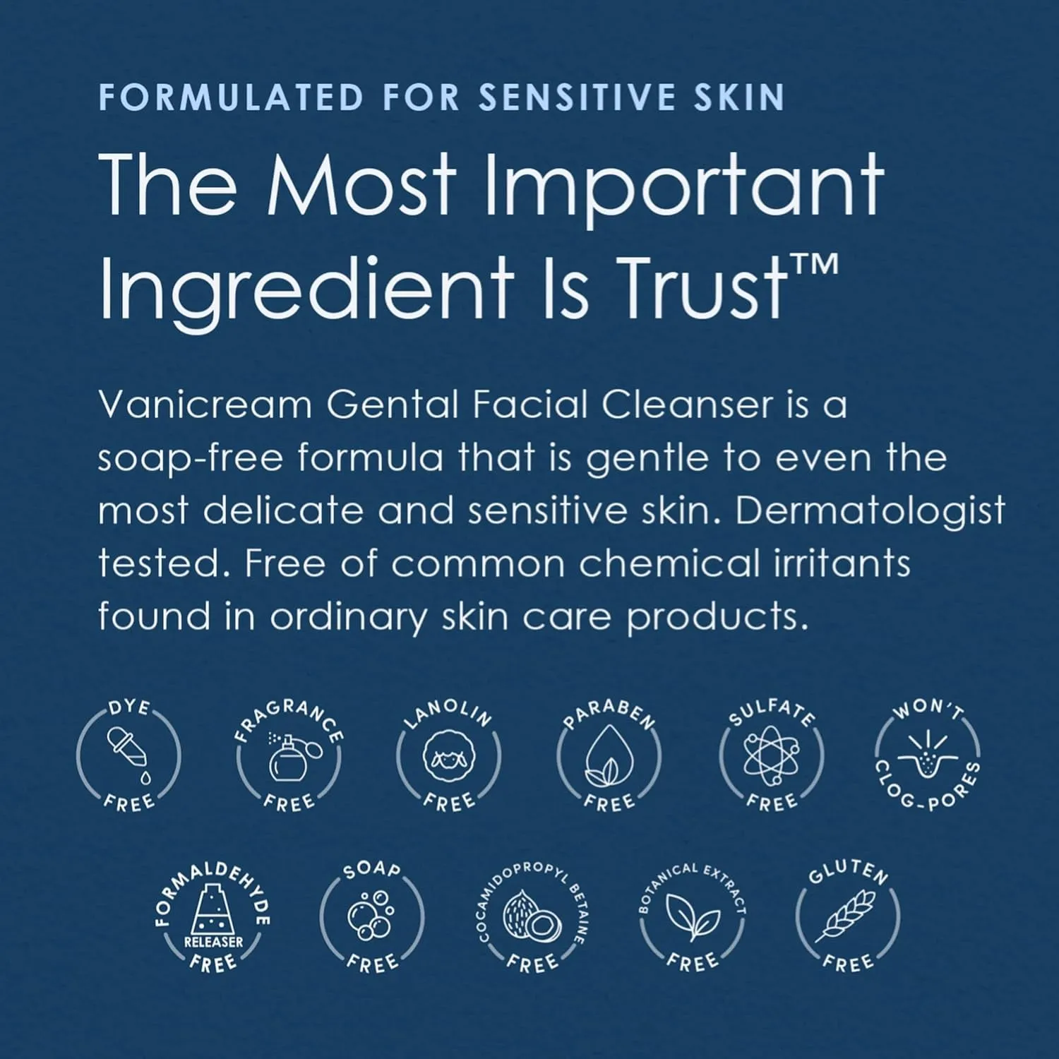 Gentle Facial Cleanser with Pump Dispenser - 8 Fl Oz - Formulated without Common Irritants for Those with Sensitive Skin