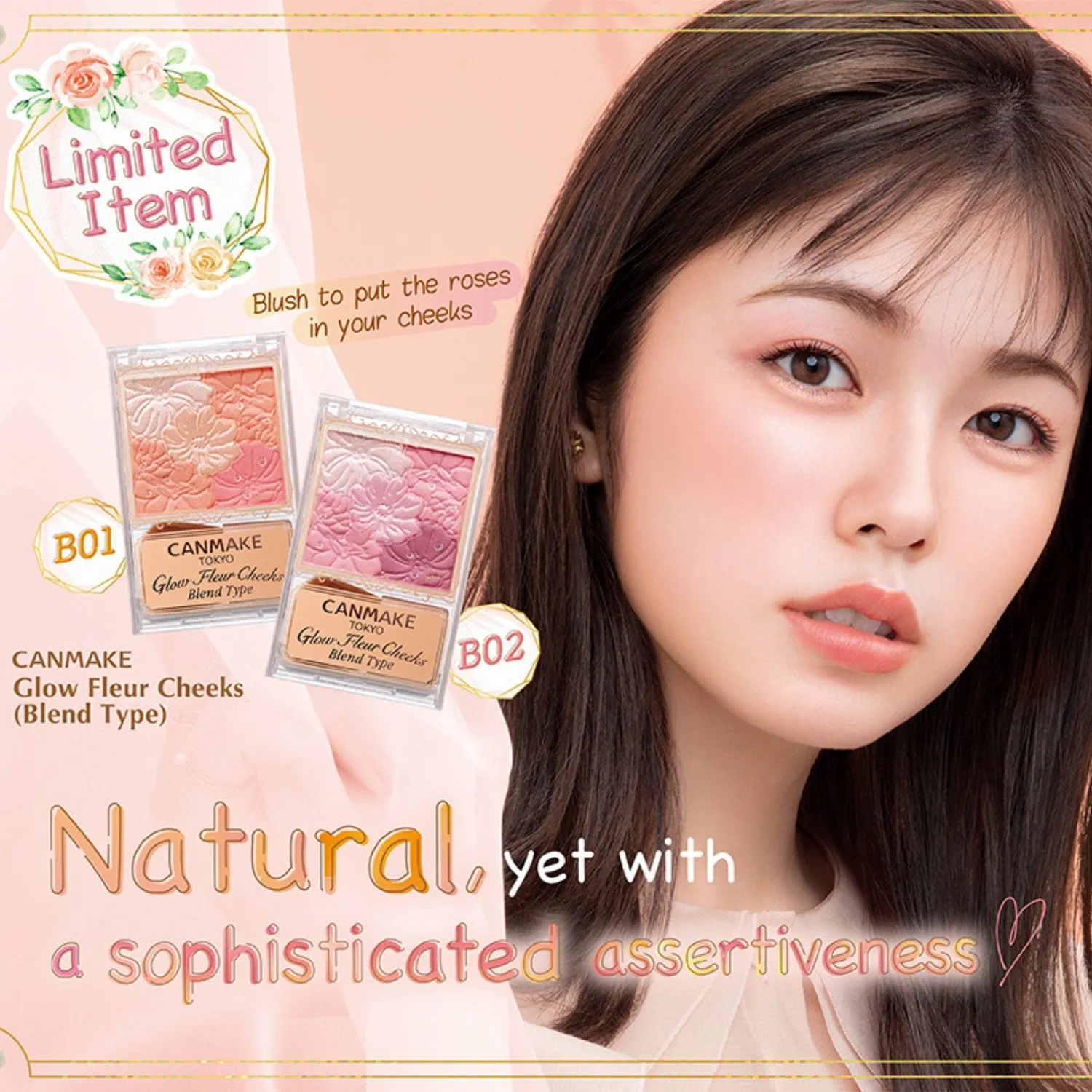 Glow Fleur Cheeks Blend Type -#B02 Rose Ballerina