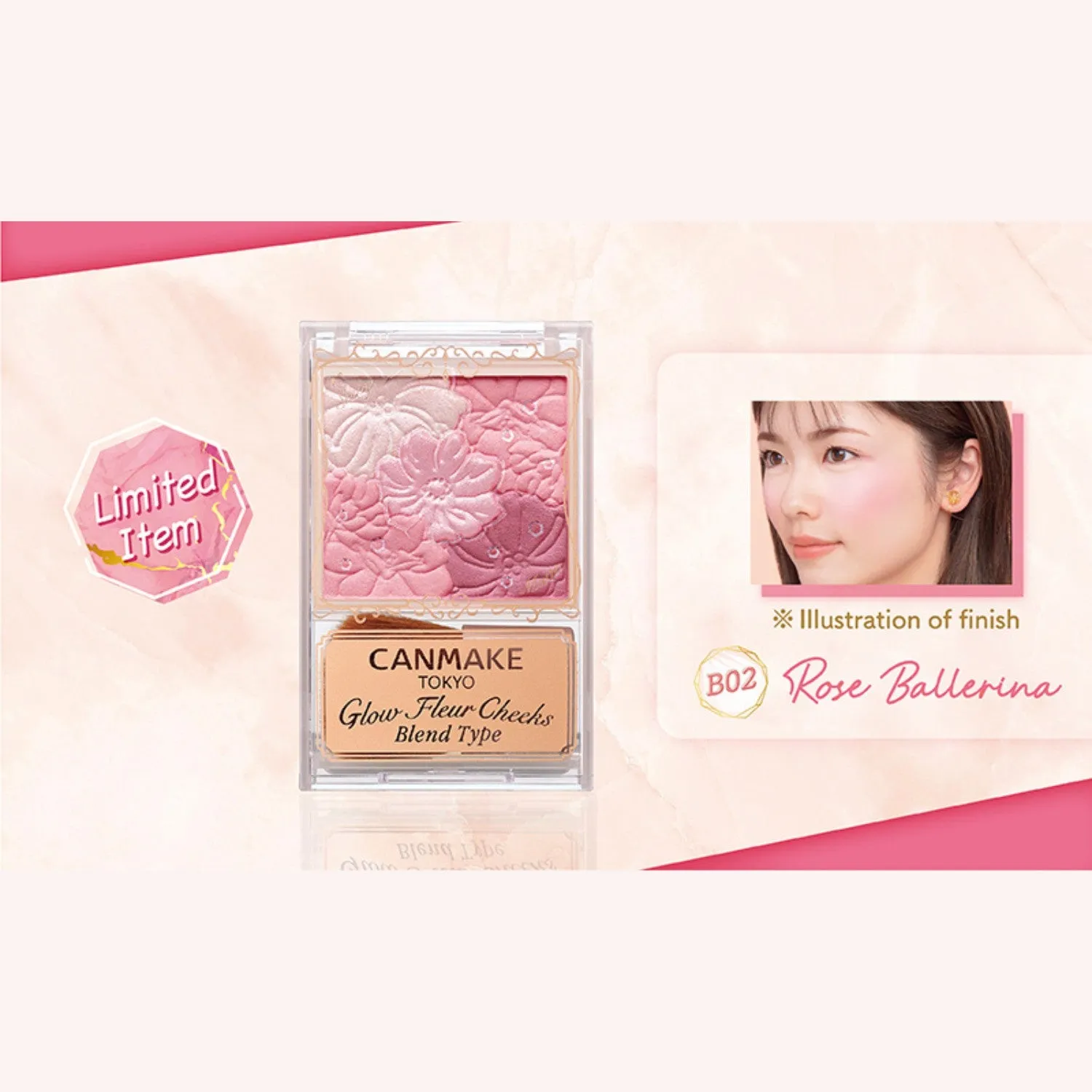 Glow Fleur Cheeks Blend Type -#B02 Rose Ballerina