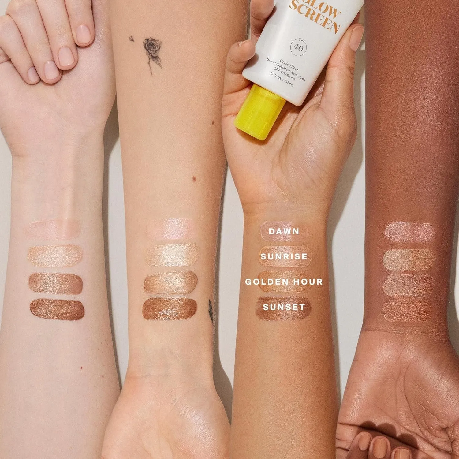 Glowscreen SPF 40, Sunrise (Champagne Glow) - 1.7 Fl Oz - Glowy Primer   Broad Spectrum Sunscreen - Helps Filter Blue Light - Boosts Hydration with Hyaluronic Acid, Vitamin B5 & Niacinamide