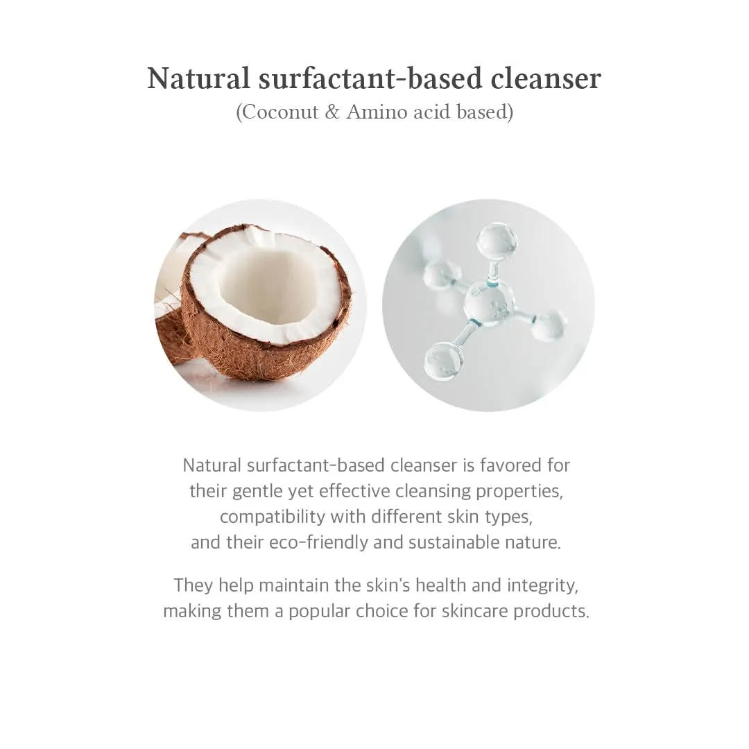 Green Relief Amino Gel Cleanser | Lightweight & Hydrating Makeup Remover | Daily Face Wash with Hyaluronic Acid | Korean Vegan Skincare for All Skin Types | 3.38 Fl Oz
