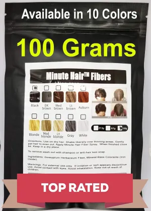 Hair Building Fibers 100 Grams (3.5 Oz)  Refill Hair Loss Concealer That You Can Use for Your Bottles from Competitors like Toppik, Xfusion (Dark Brown)