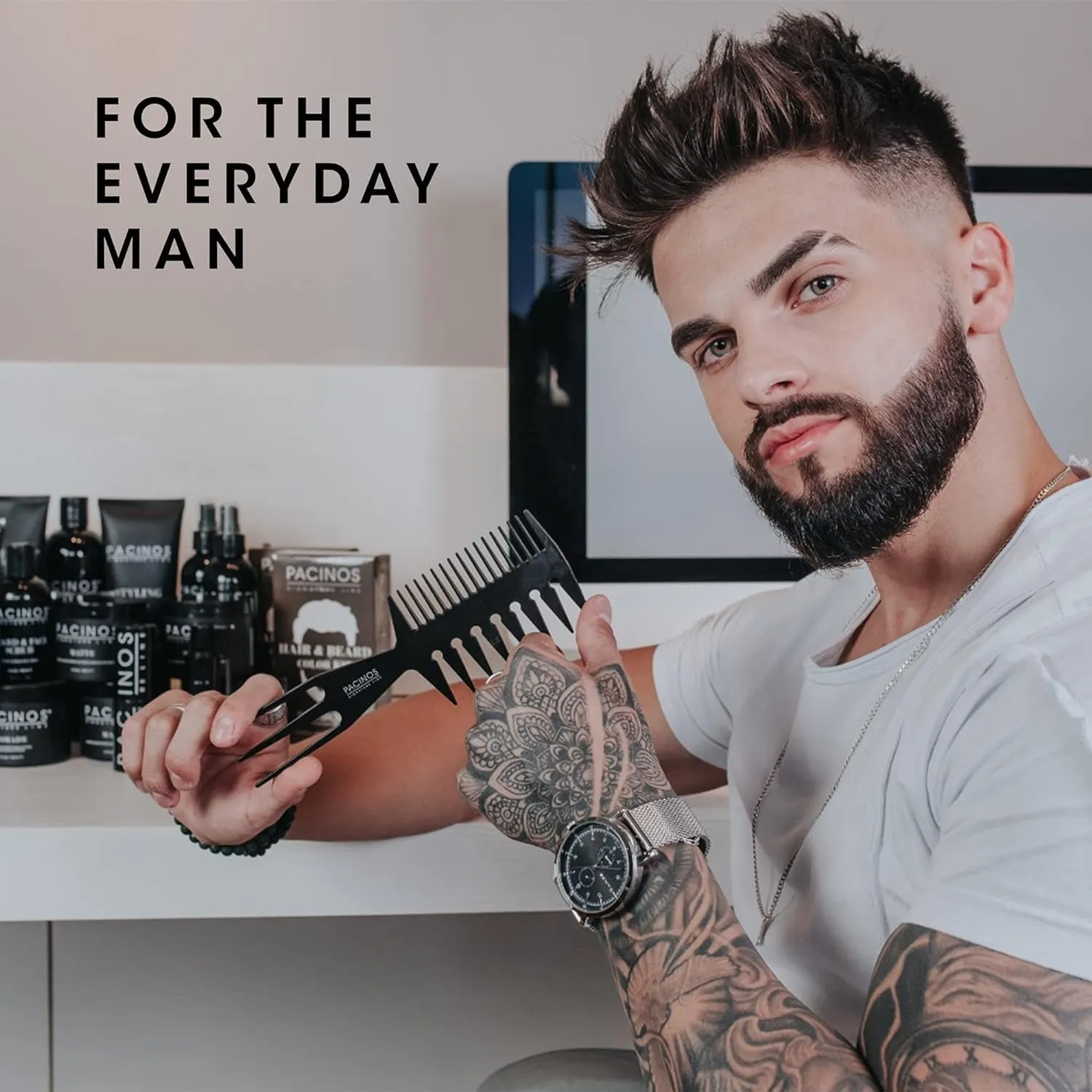 Hair Fiber Kit - Conceal Thinning Hair Instantly with Fiber Hold Spray - Black