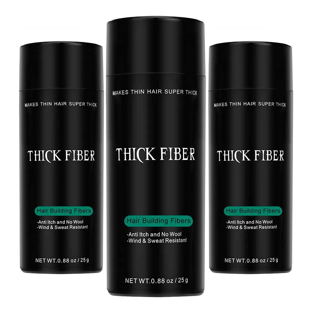 Hair Fibers for Thinning Hair & Bald Spots (DARK BROWN) - 25G Bottle - Conceals Hair Loss in Seconds - Hair Powder for Women & Men