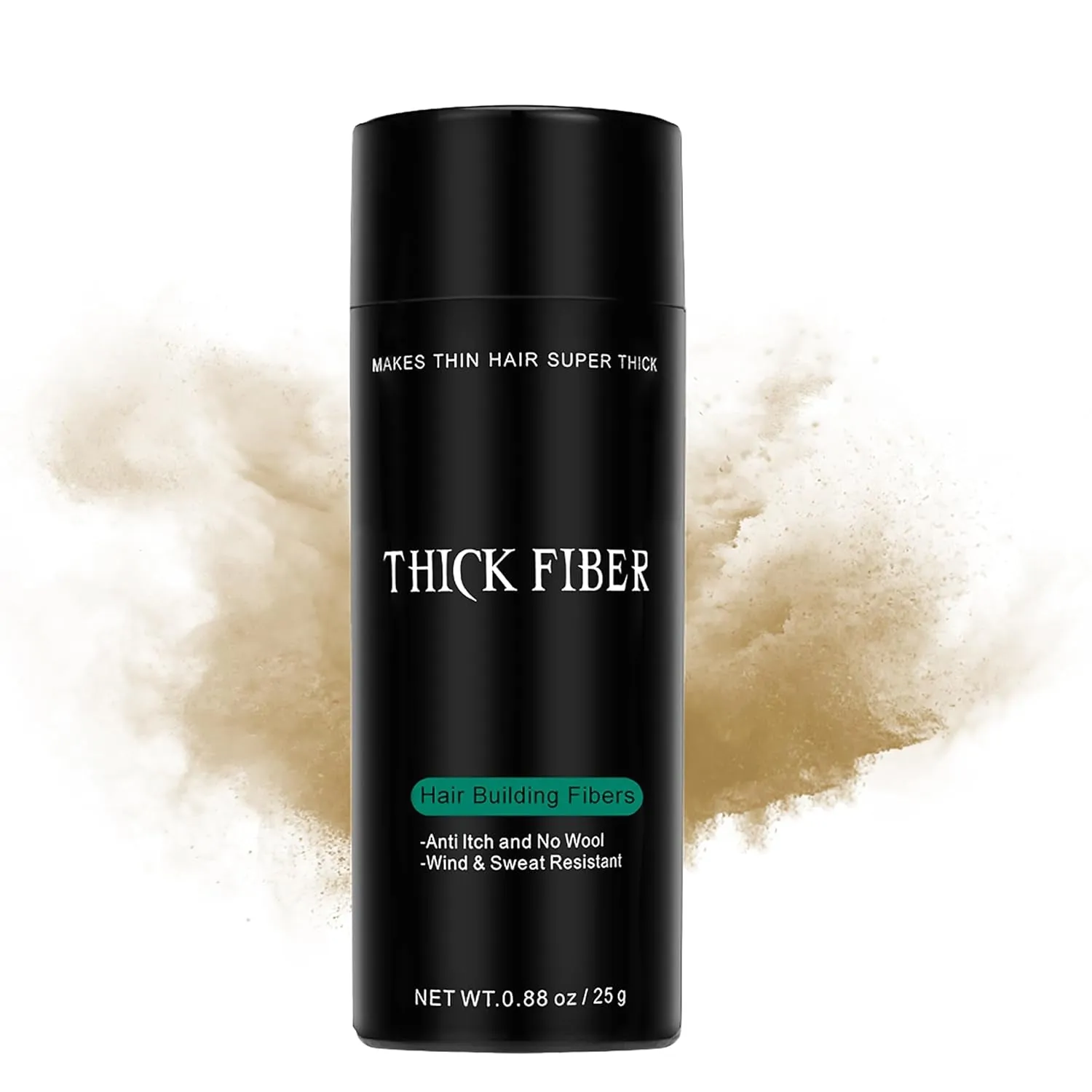Hair Fibers for Thinning Hair & Bald Spots (DARK BROWN) - 25G Bottle - Conceals Hair Loss in Seconds - Hair Powder for Women & Men