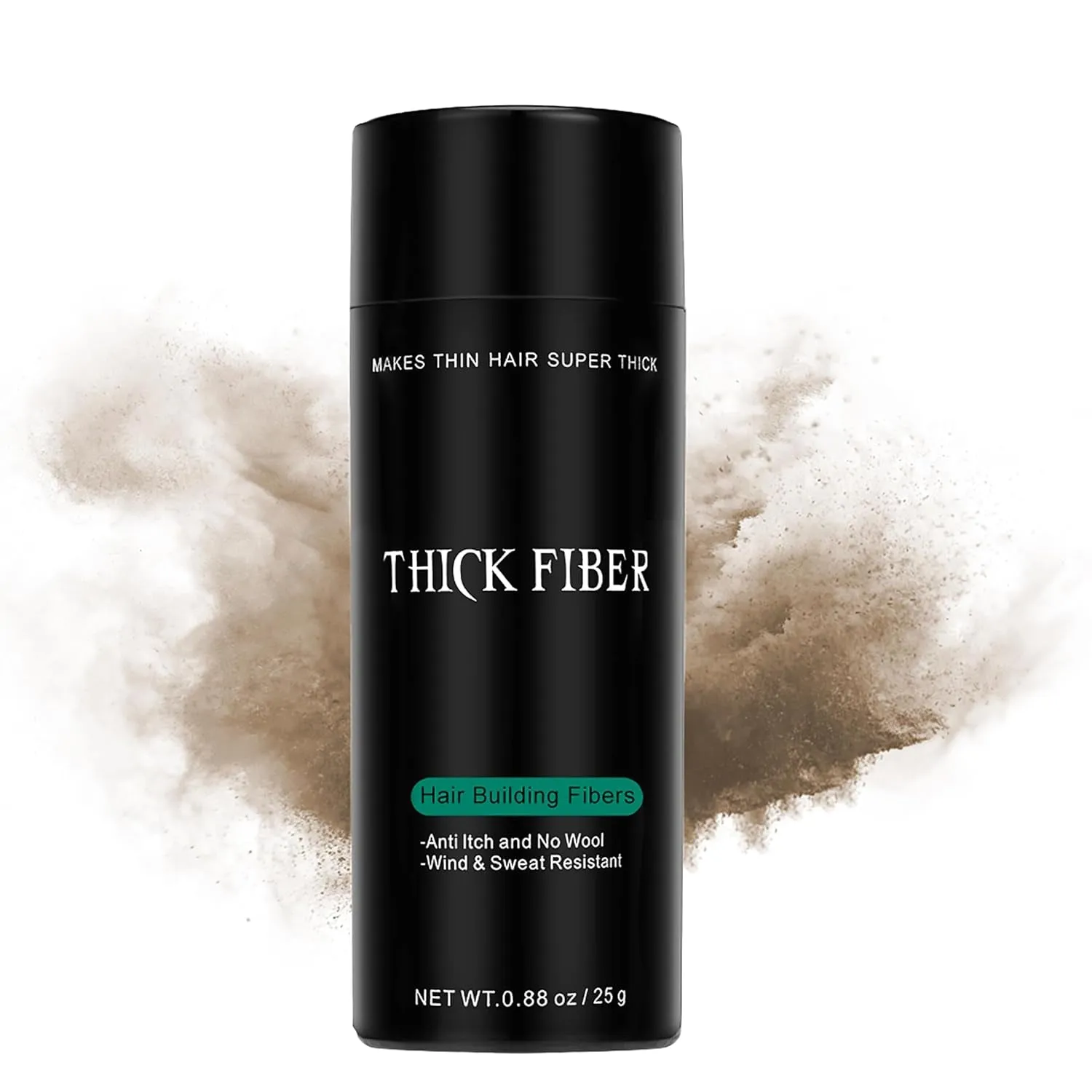 Hair Fibers for Thinning Hair & Bald Spots (DARK BROWN) - 25G Bottle - Conceals Hair Loss in Seconds - Hair Powder for Women & Men