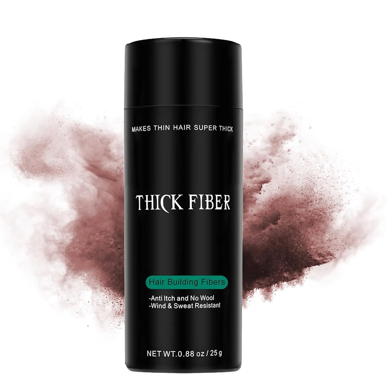 Hair Fibers for Thinning Hair & Bald Spots (DARK BROWN) - 25G Bottle - Conceals Hair Loss in Seconds - Hair Powder for Women & Men