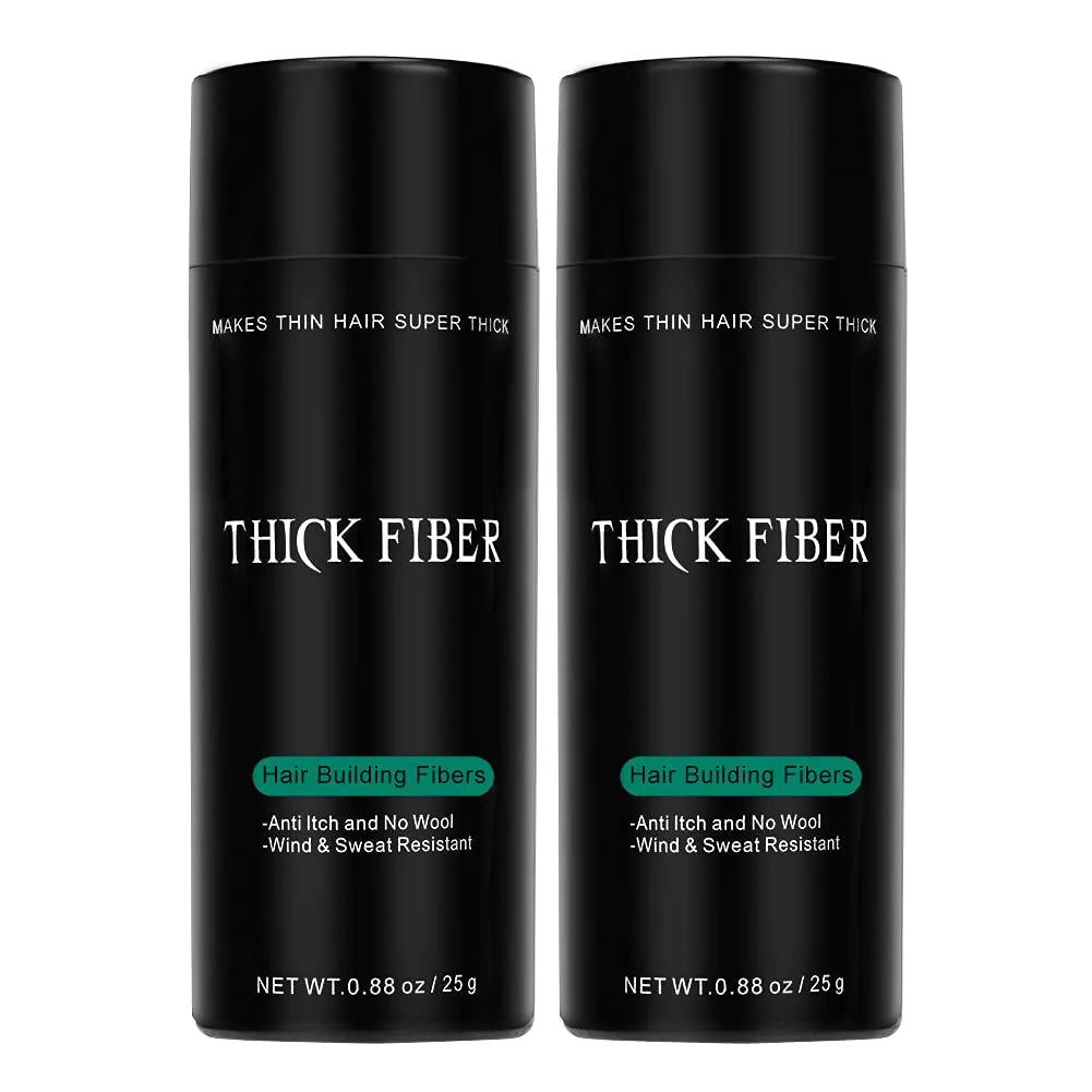Hair Fibers for Thinning Hair & Bald Spots (DARK BROWN) - 25G Bottle - Conceals Hair Loss in Seconds - Hair Powder for Women & Men