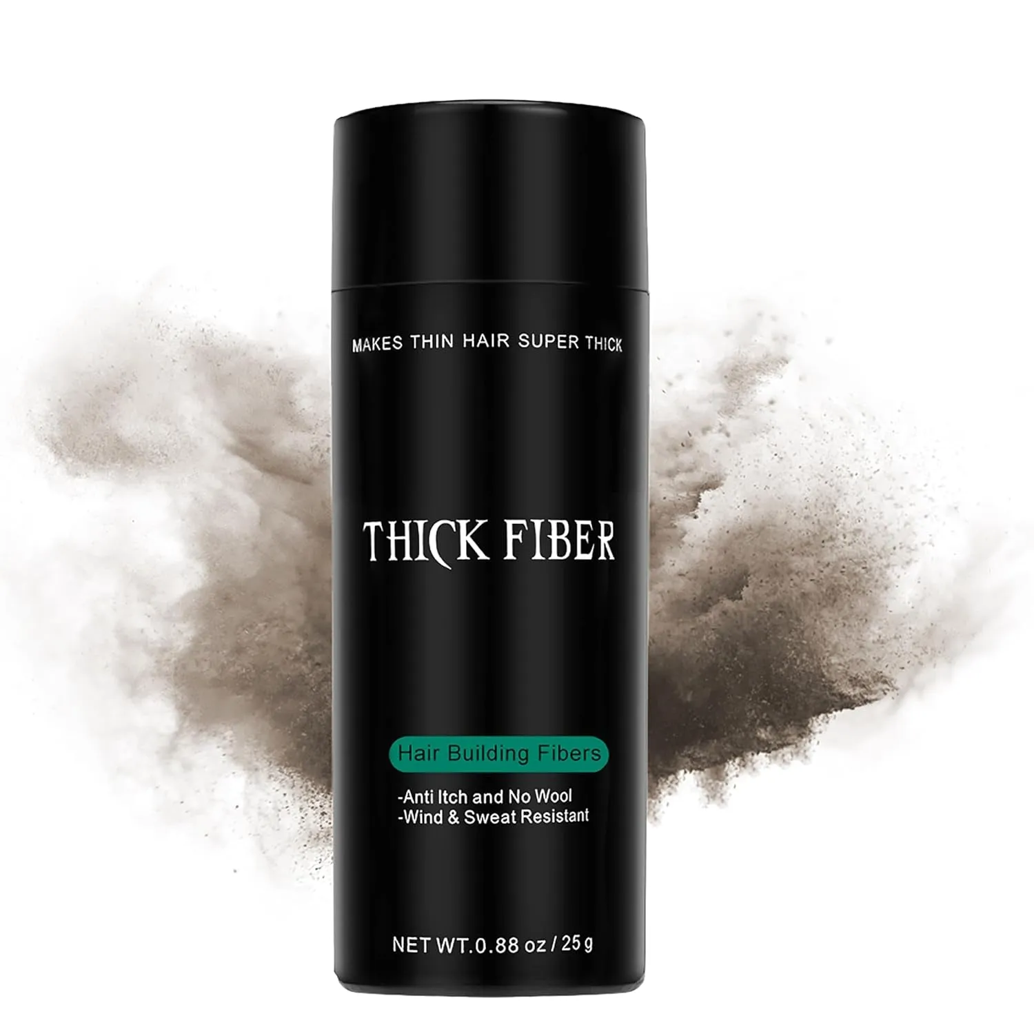 Hair Fibers for Thinning Hair & Bald Spots (DARK BROWN) - 25G Bottle - Conceals Hair Loss in Seconds - Hair Powder for Women & Men