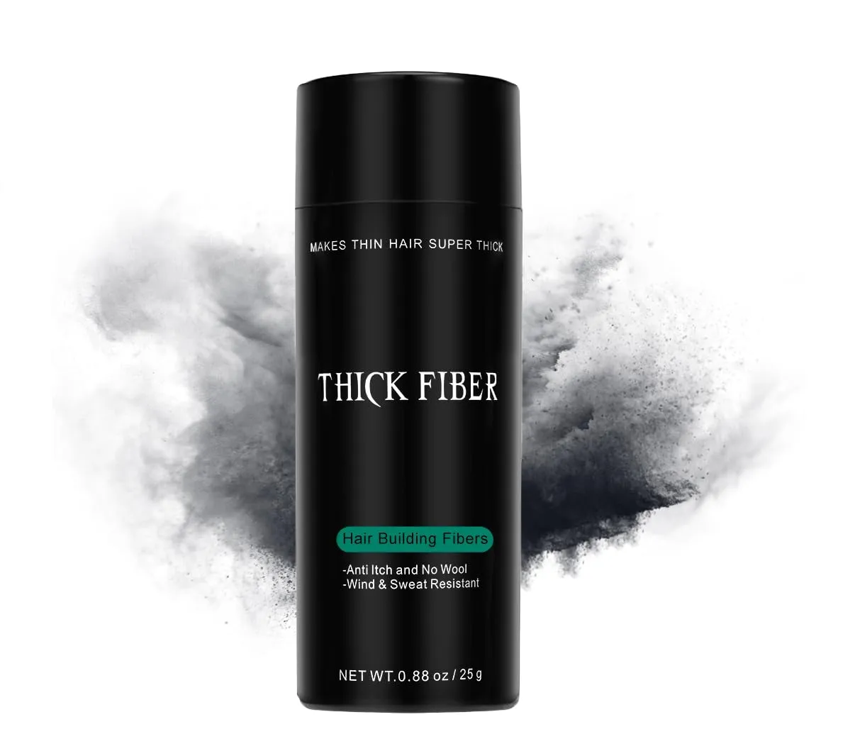 Hair Fibers for Thinning Hair & Bald Spots (DARK BROWN) - 25G Bottle - Conceals Hair Loss in Seconds - Hair Powder for Women & Men