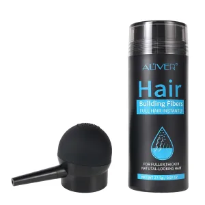 Hair Fibers for Thinning Hair for Women & Men, Extra Spray Applicator, Black, 27.5 Gr Hair Powder Bald Spot Cover Up, Instantly Hair Filler, Undetected & Natural