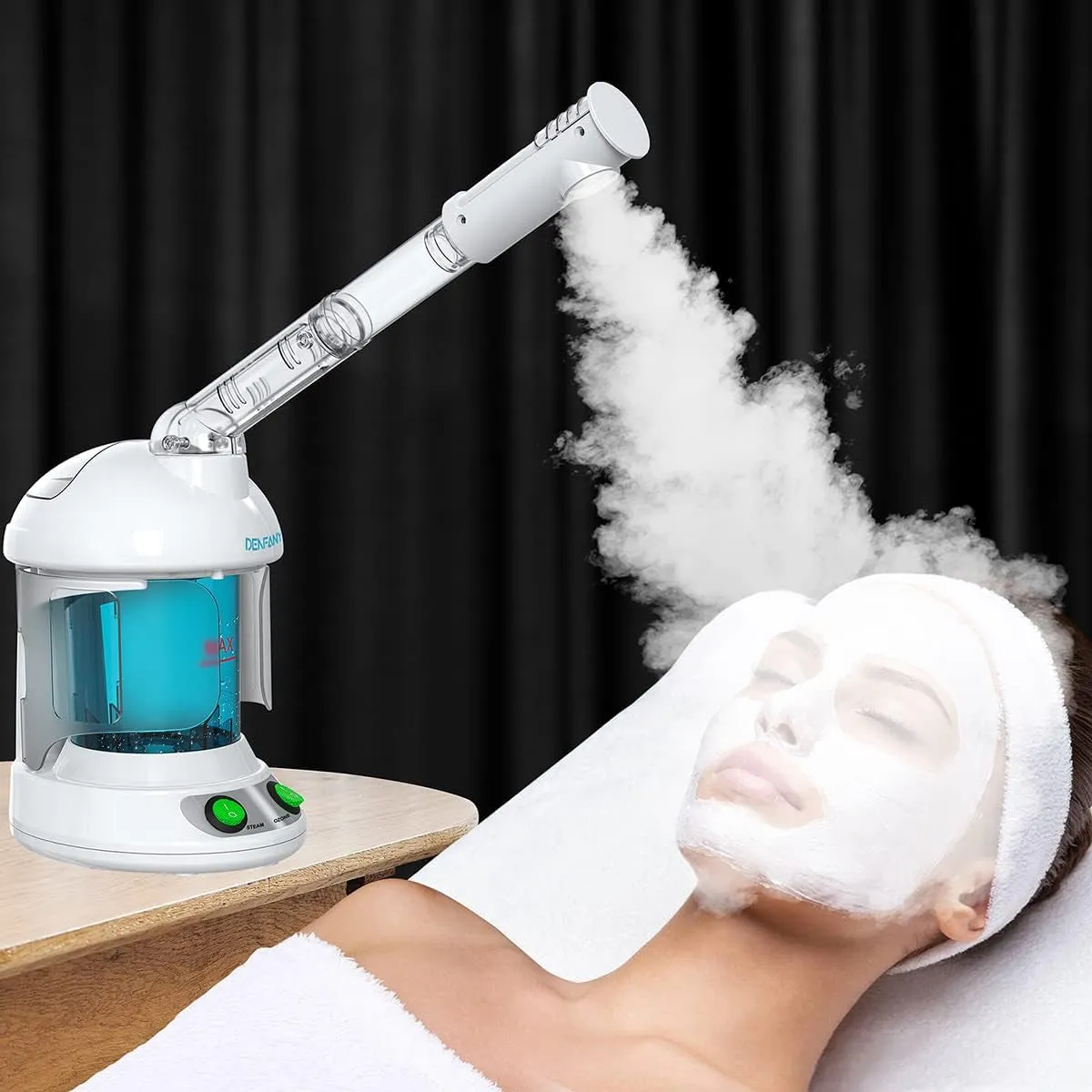 Hair Steamer, 2 in 1 Hair and Face Steamer for Natural Hair with UV Ozone, Face Steamer Hair Humidifier Moisturising Hydration System Sprayer for Personal Care Use at Home and Salon