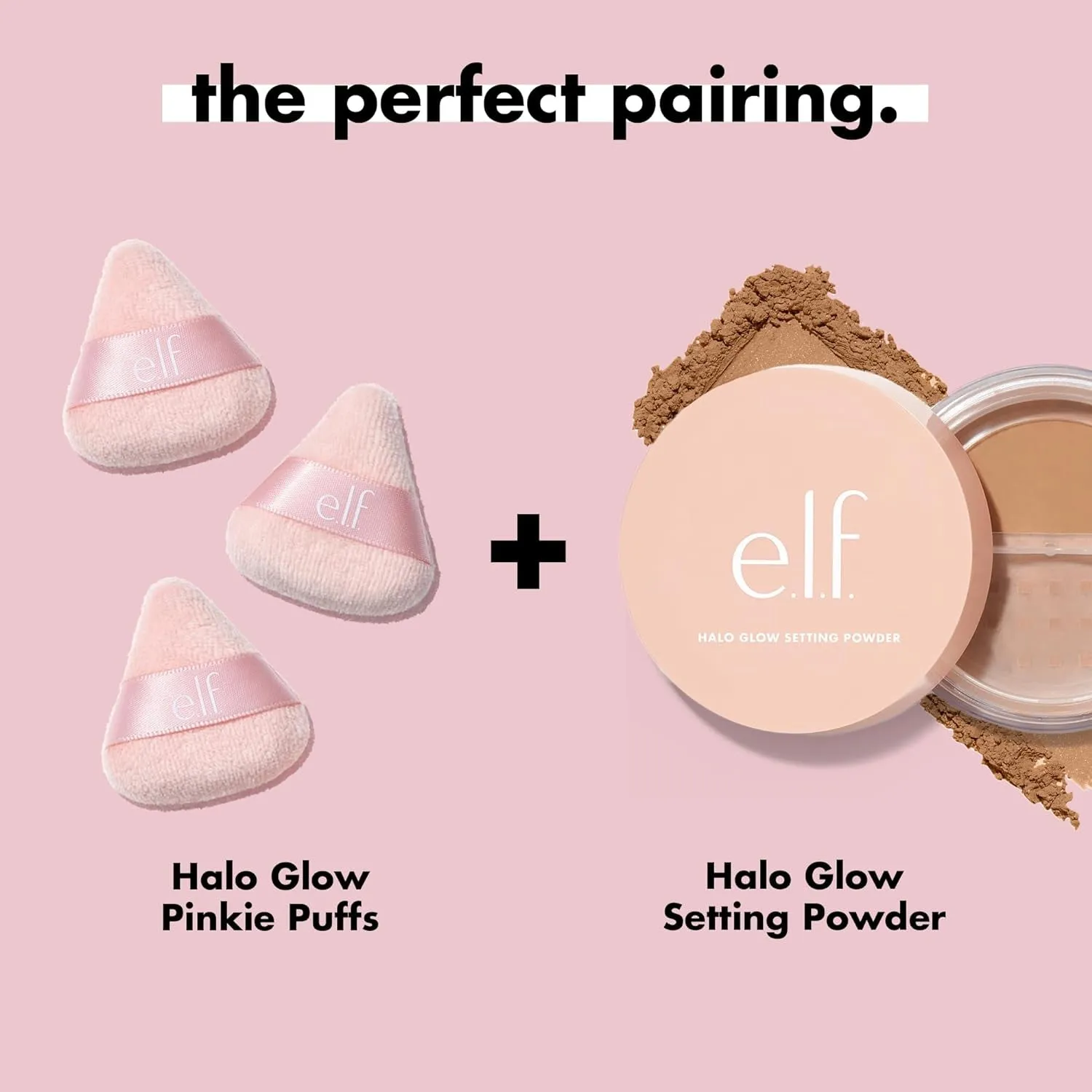 Halo Glow Pinkie Puffs, Finger-Sized, Mini Puff for Applying Loose & Pressed Powders, Soft, Reusable & Washable, Vegan & Cruelty-Free, Set of 3