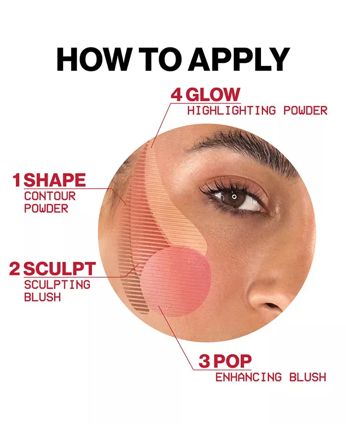 Halo Sculpt   Glow Contour, Blush   Highlighter Palette