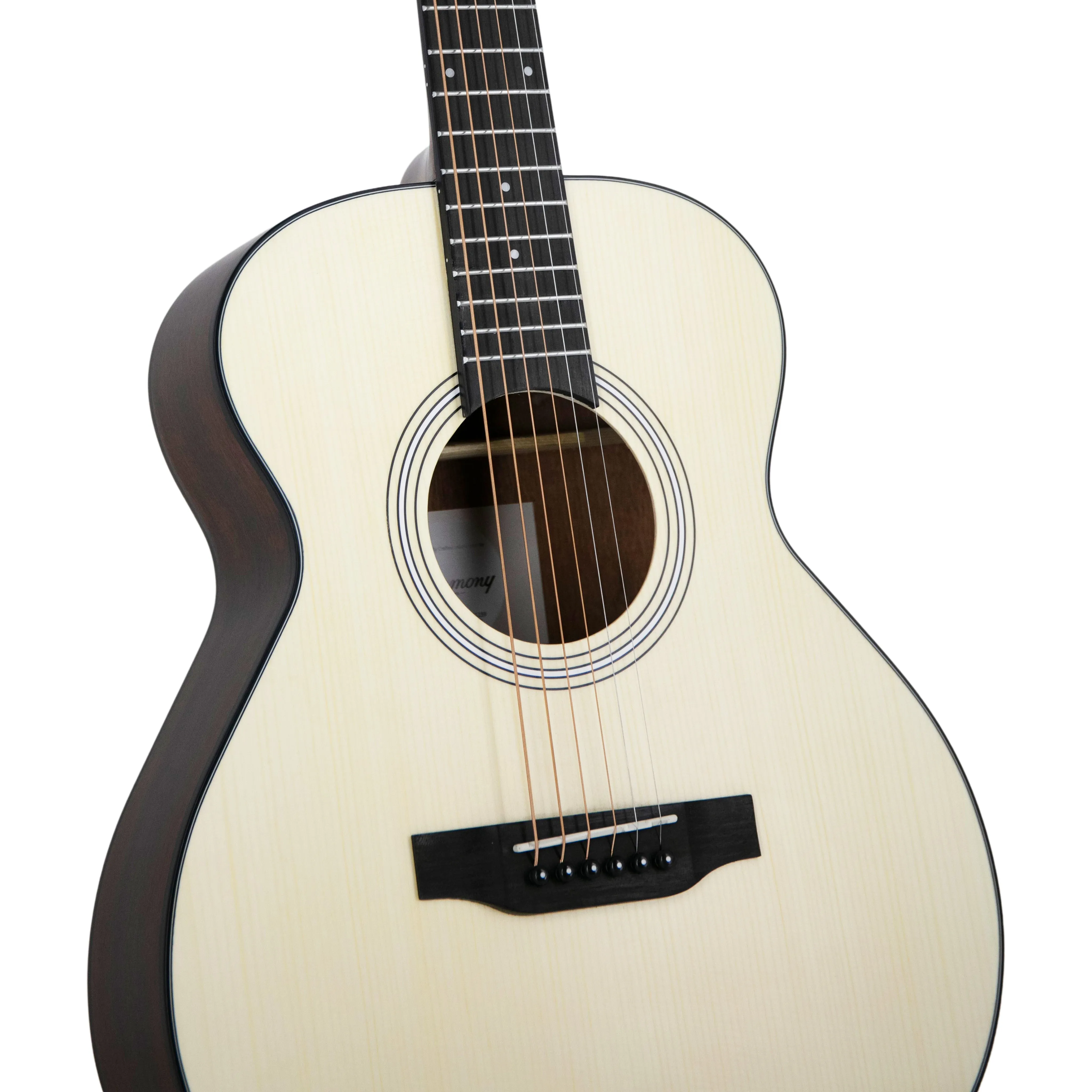 Harmony Foundation Series Terra Petite OM Acoustic Guitar w/Bag, Natural Satin